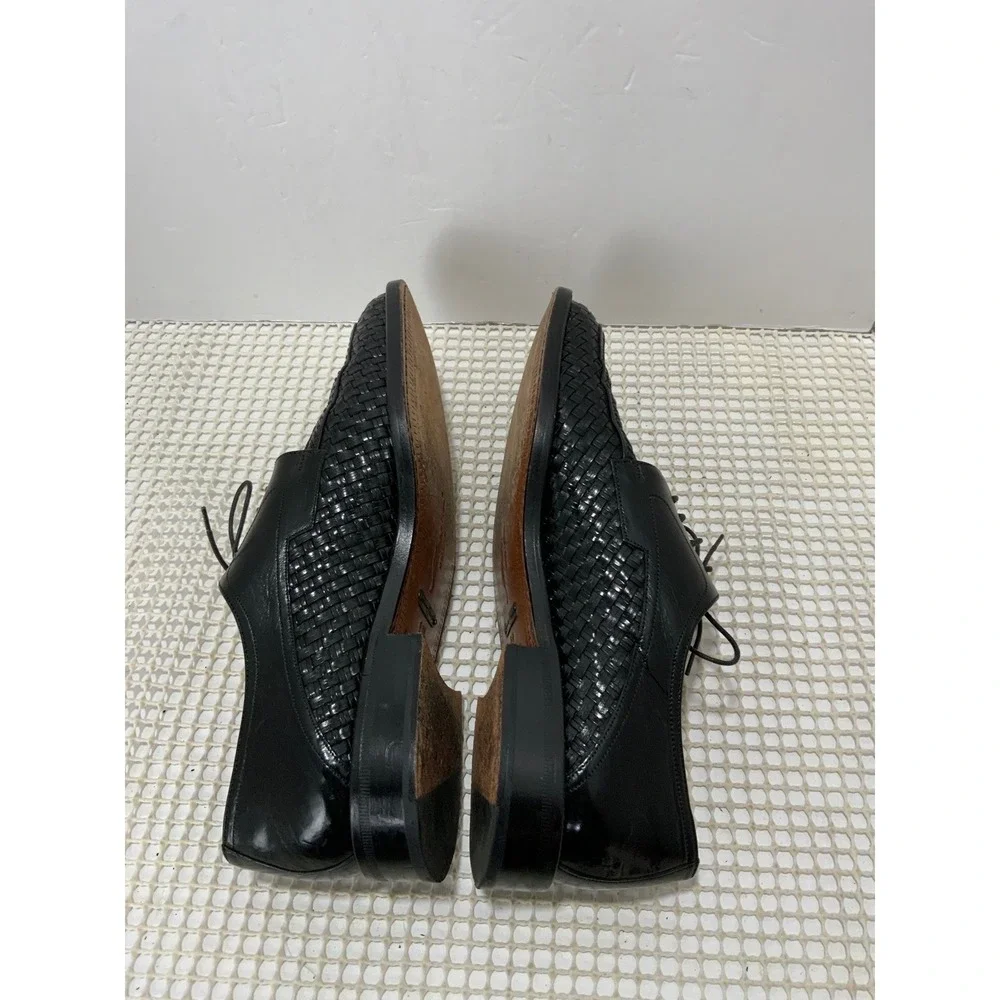 Mezlan‎ Genuine Crocodile Leather Oxford Dress Shoes Mens Size 8 Black EUC